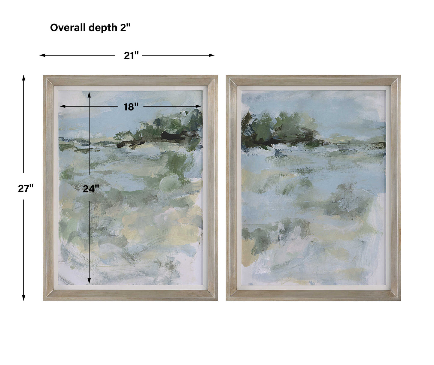 Far Away View Framed Prints Set/2