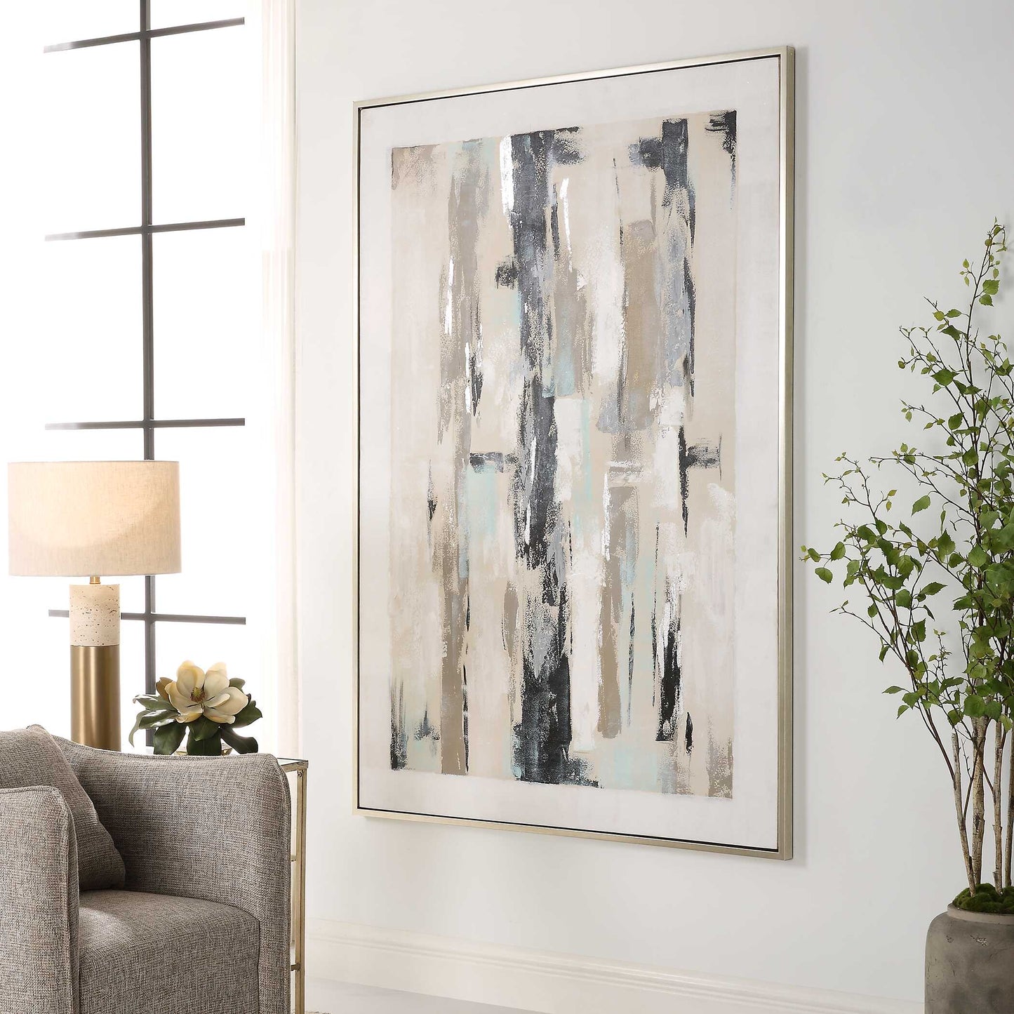 Placidity Hand Painted Abstract Art