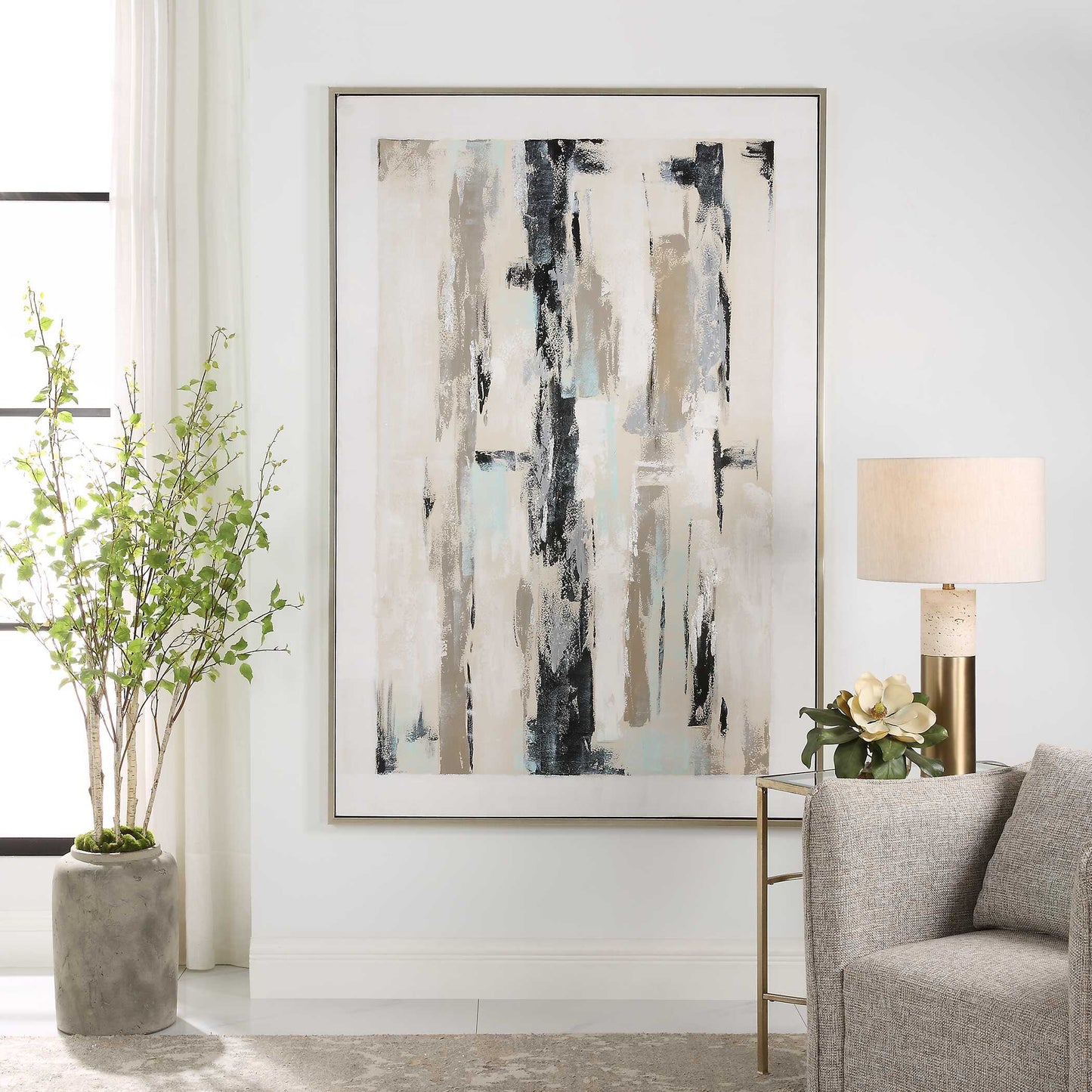 Placidity Hand Painted Abstract Art