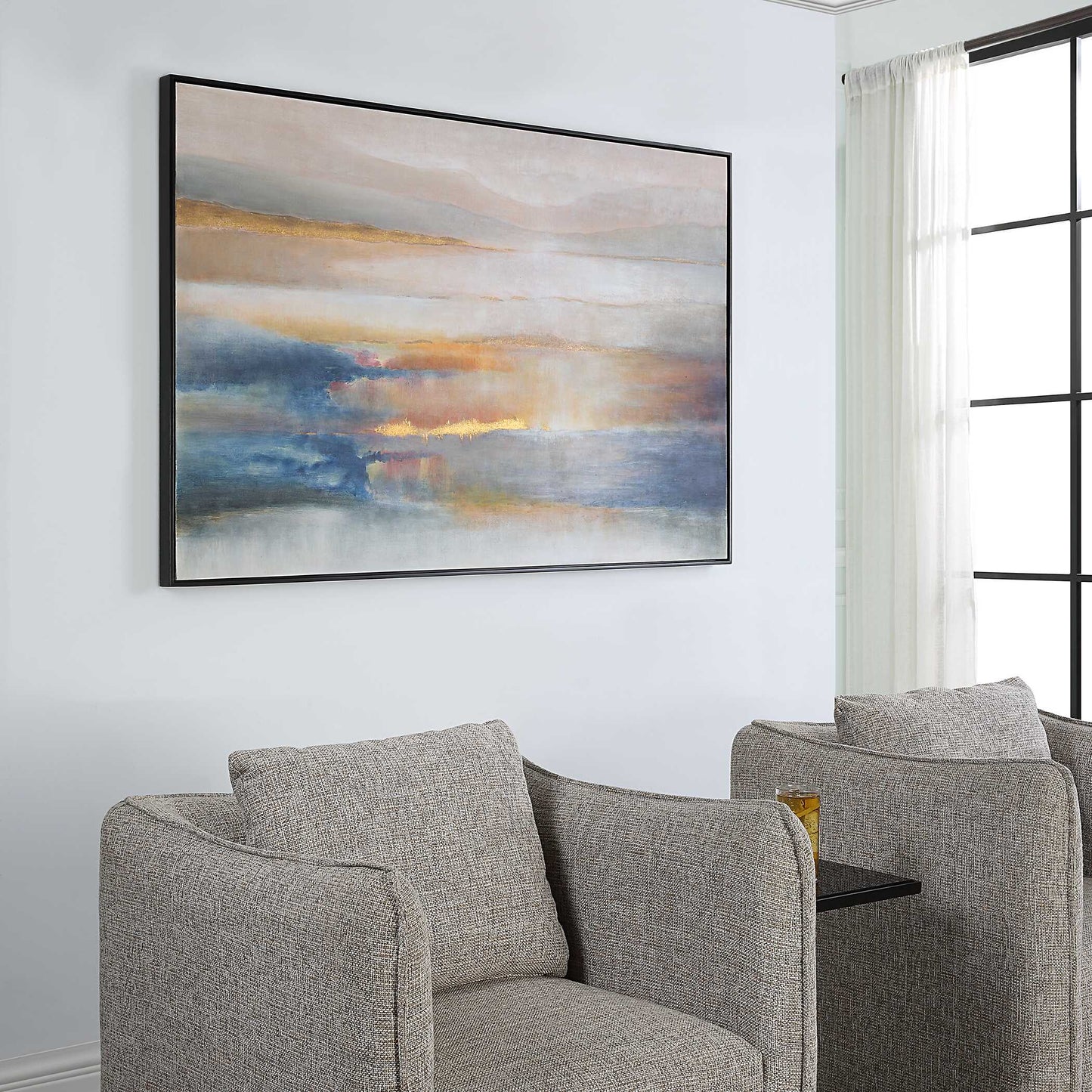 Seafaring Dusk Hand Painted Abstract Art