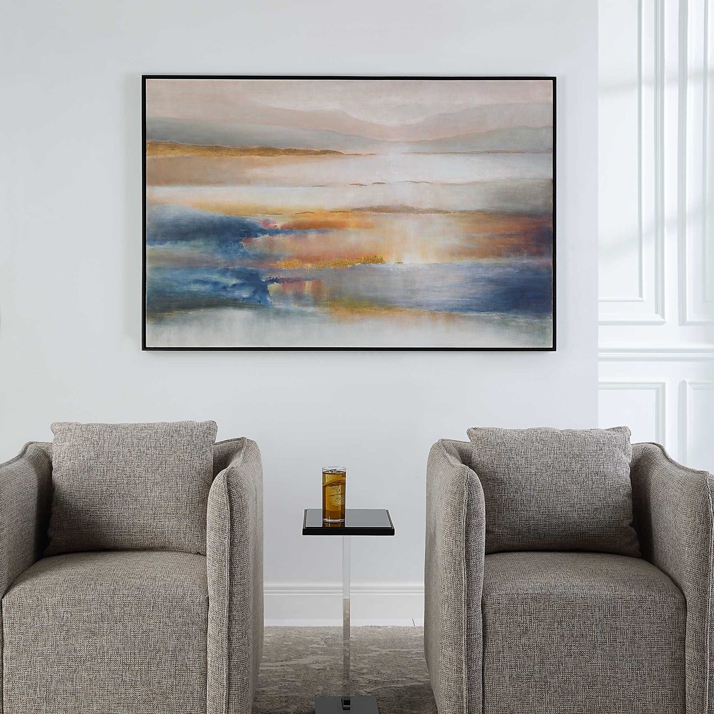 Seafaring Dusk Hand Painted Abstract Art