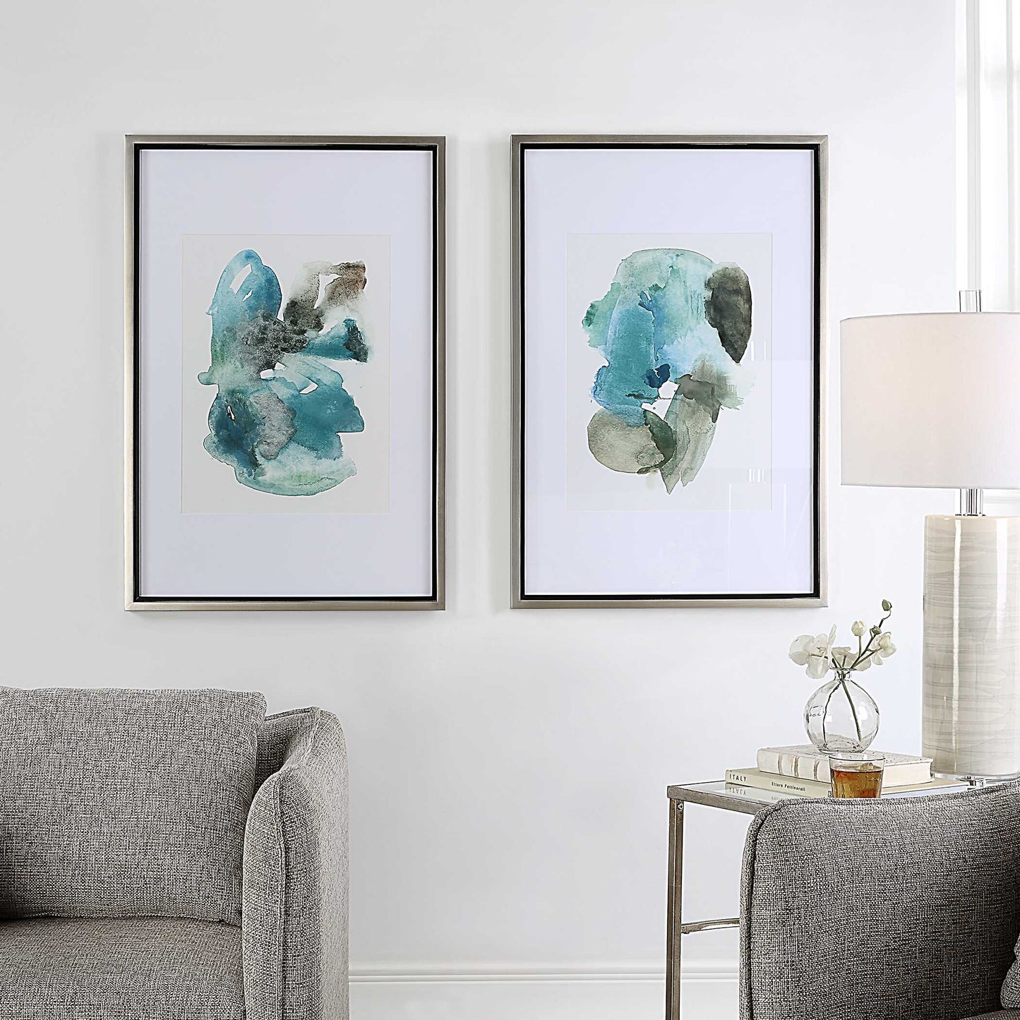 Blueprints Watercolor Prints Set Of 2