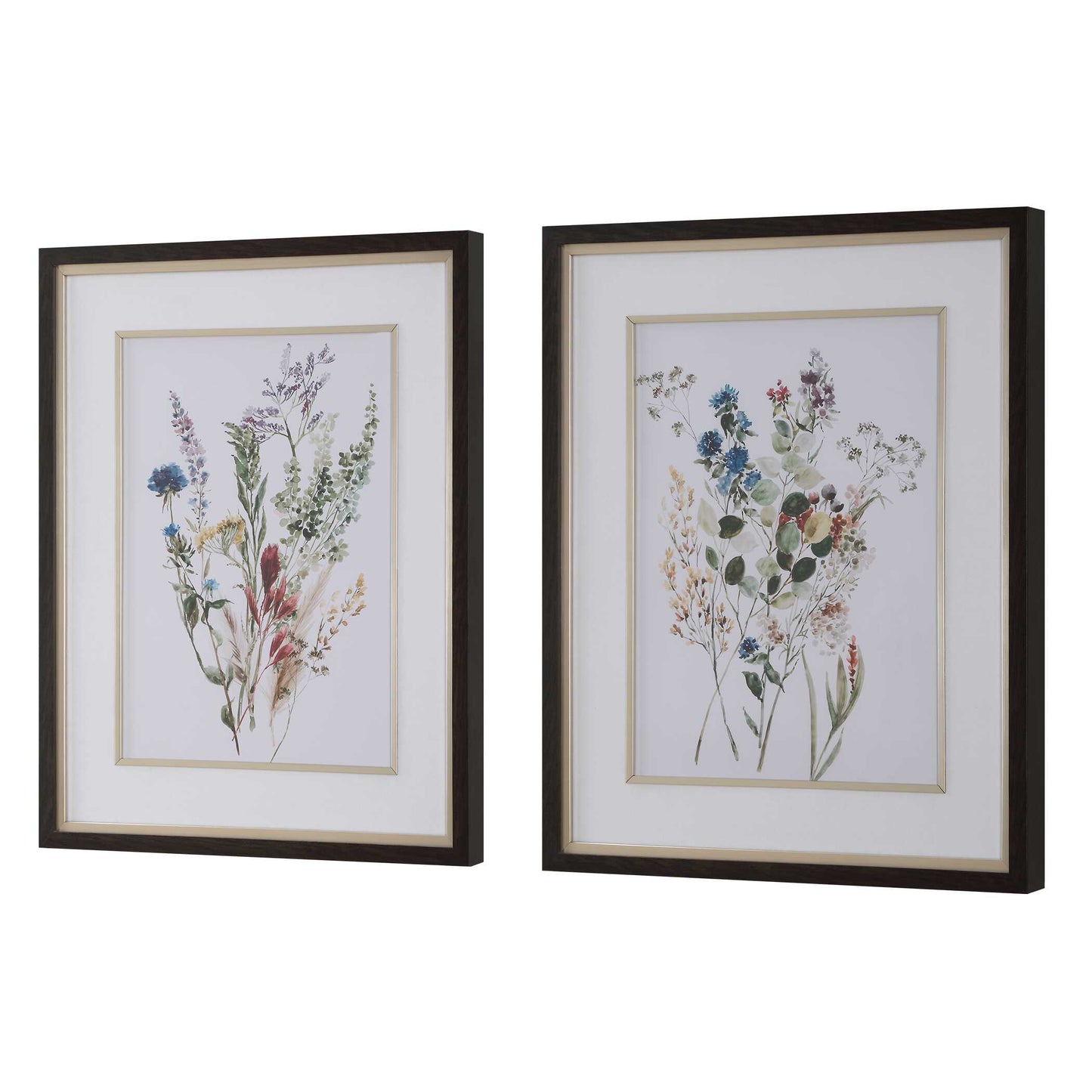 Delicate Flowers Framed Prints Set/2