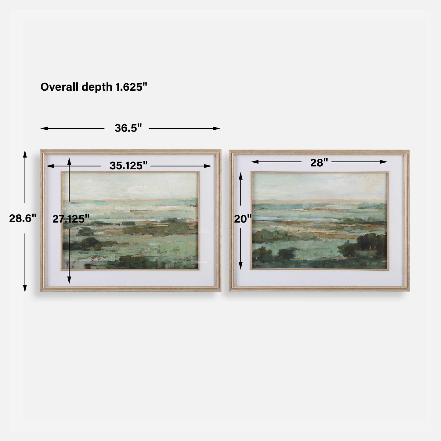 Warm Valley Framed Prints Set/2