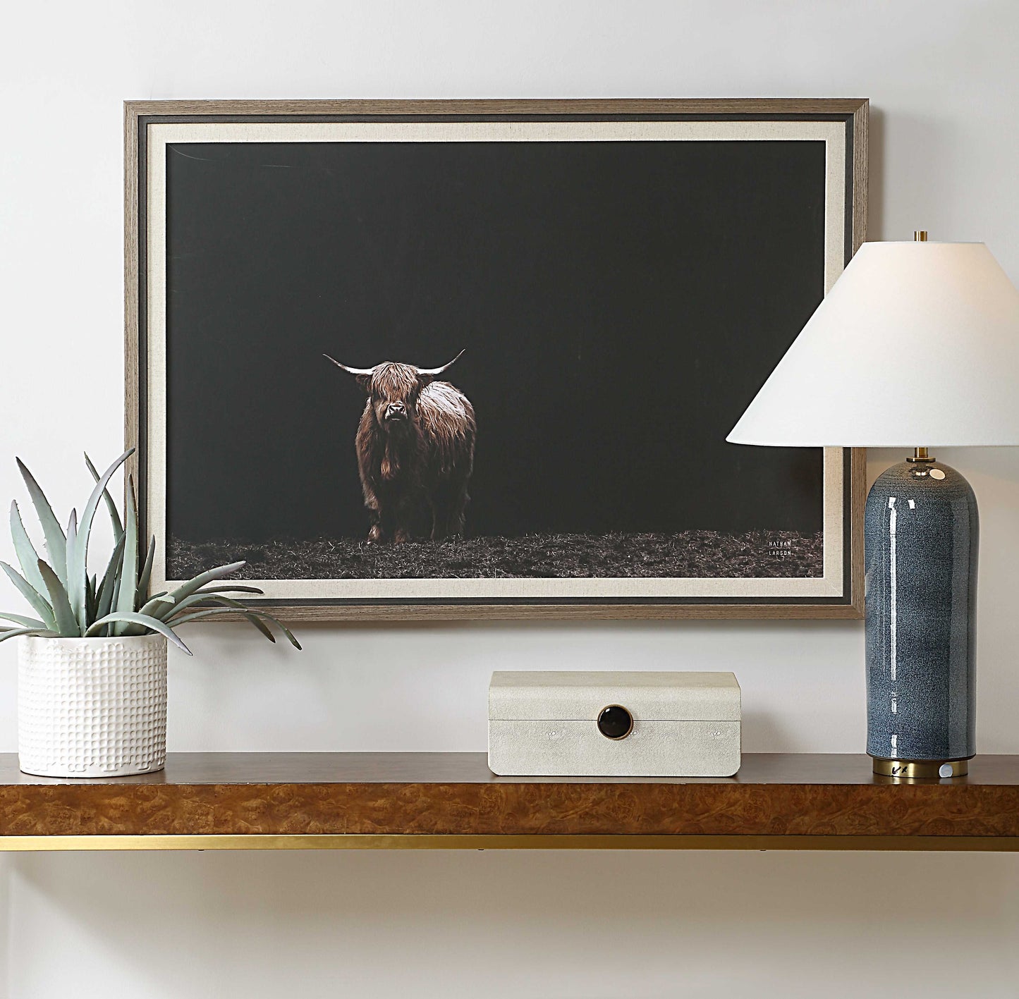 King Of The Hill Framed Bovine Print