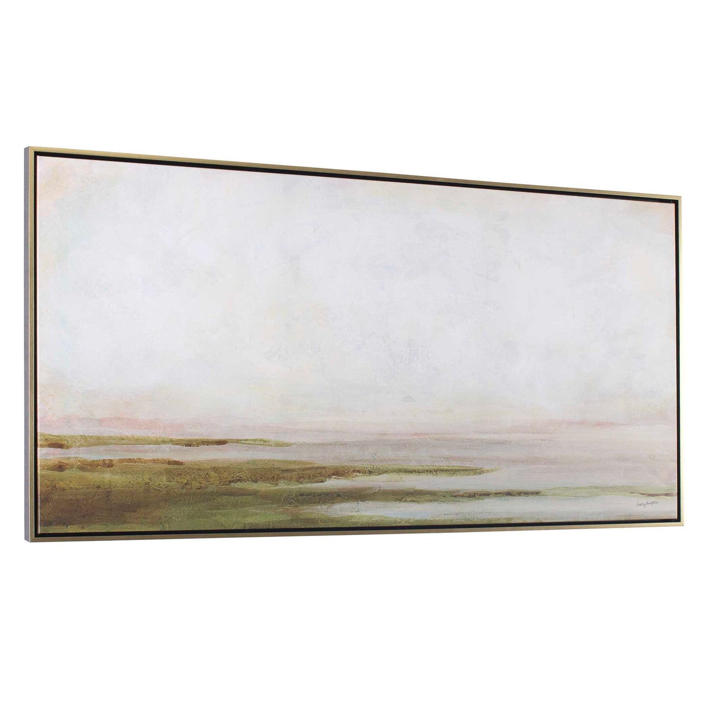 Hazy Lake Framed Landscape Art