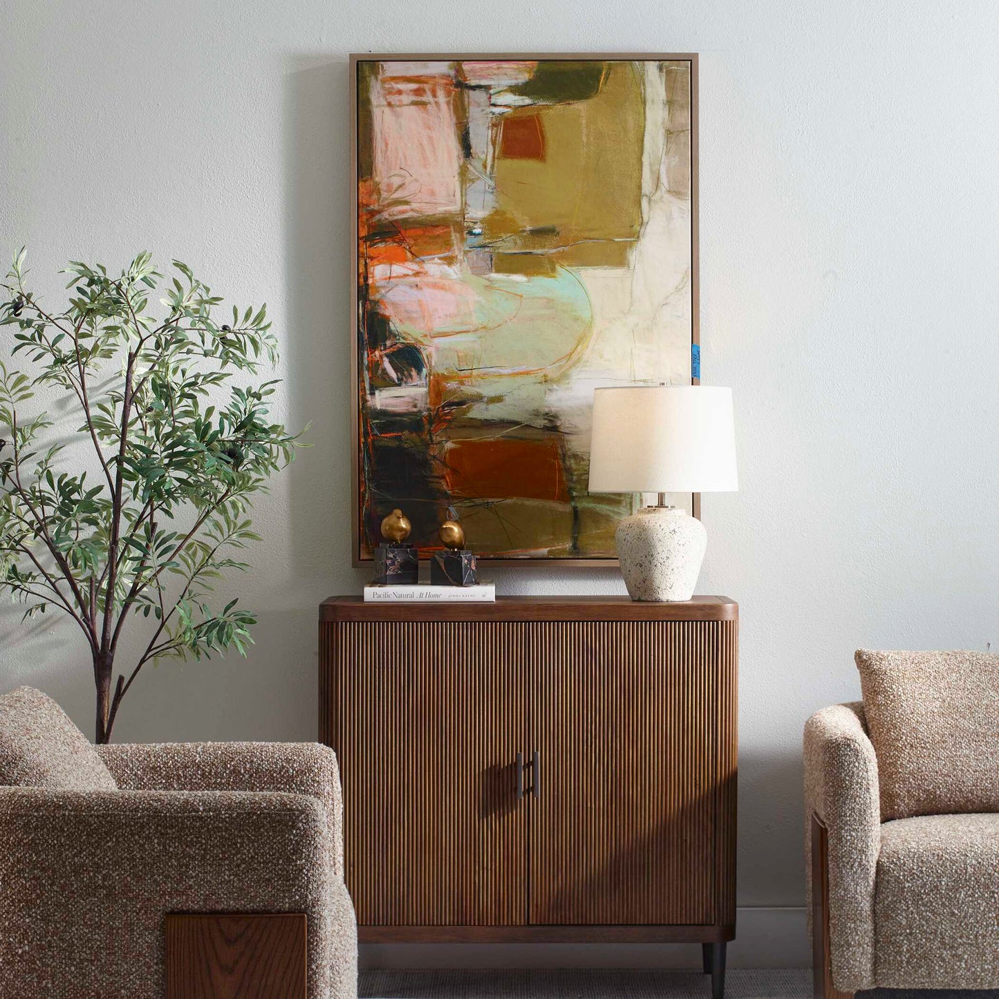 Palace Walls Framed Abstract Art