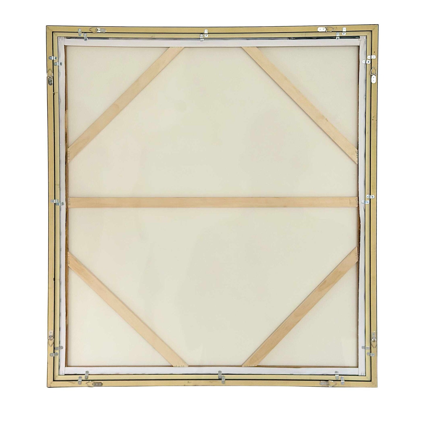 Green Fields Framed Abstract Canvas
