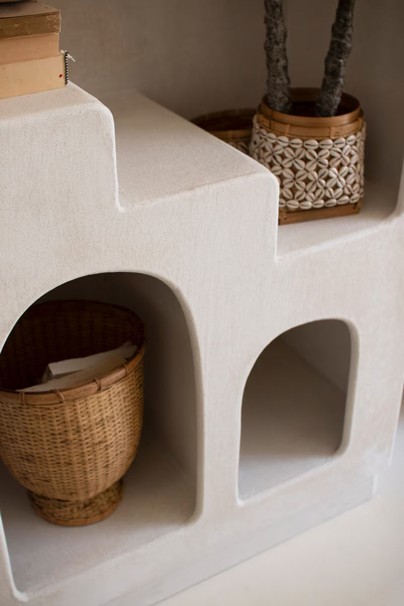 Arched Shelving Unit w/ Stairstep Detail