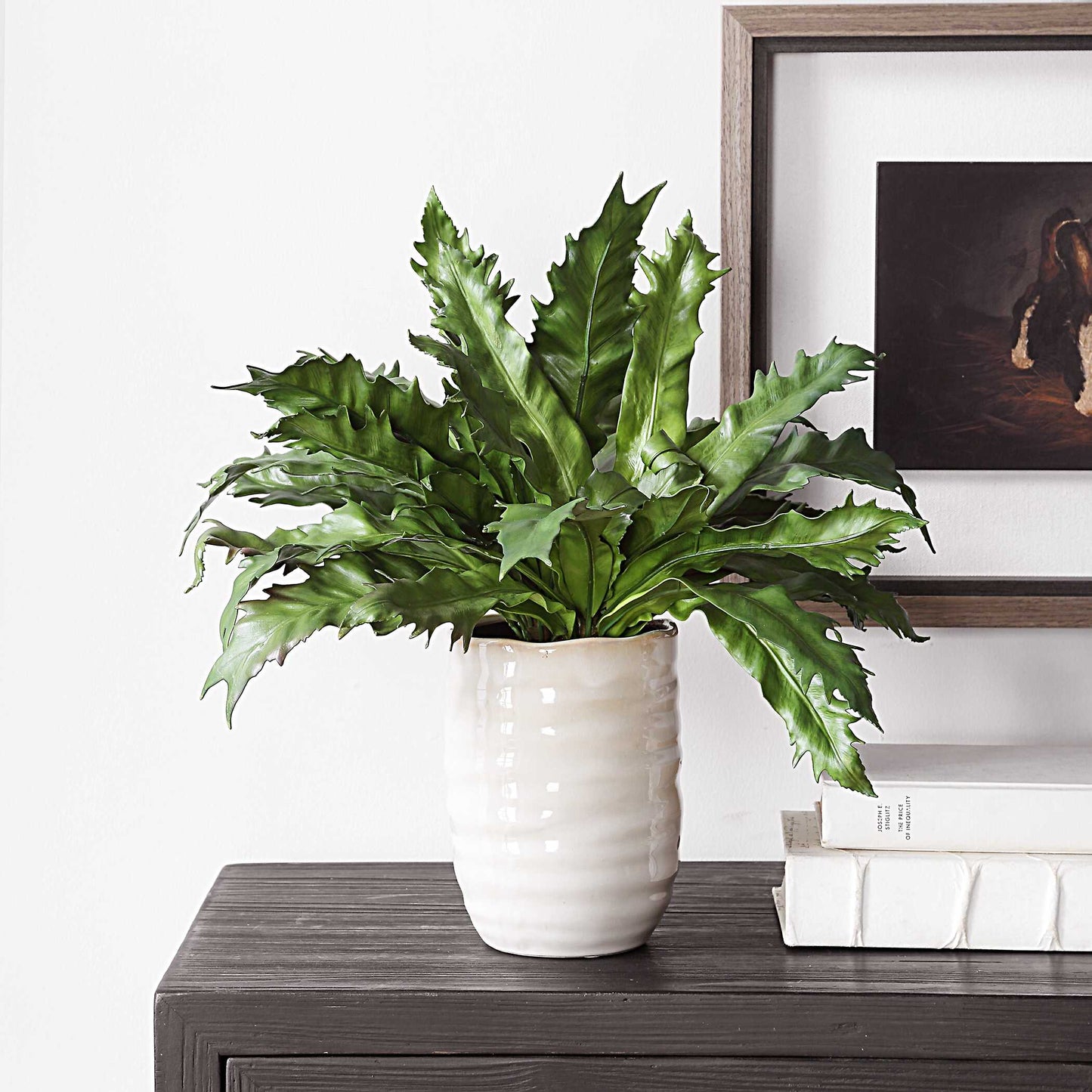 Verdure Fern In Glazed Pot