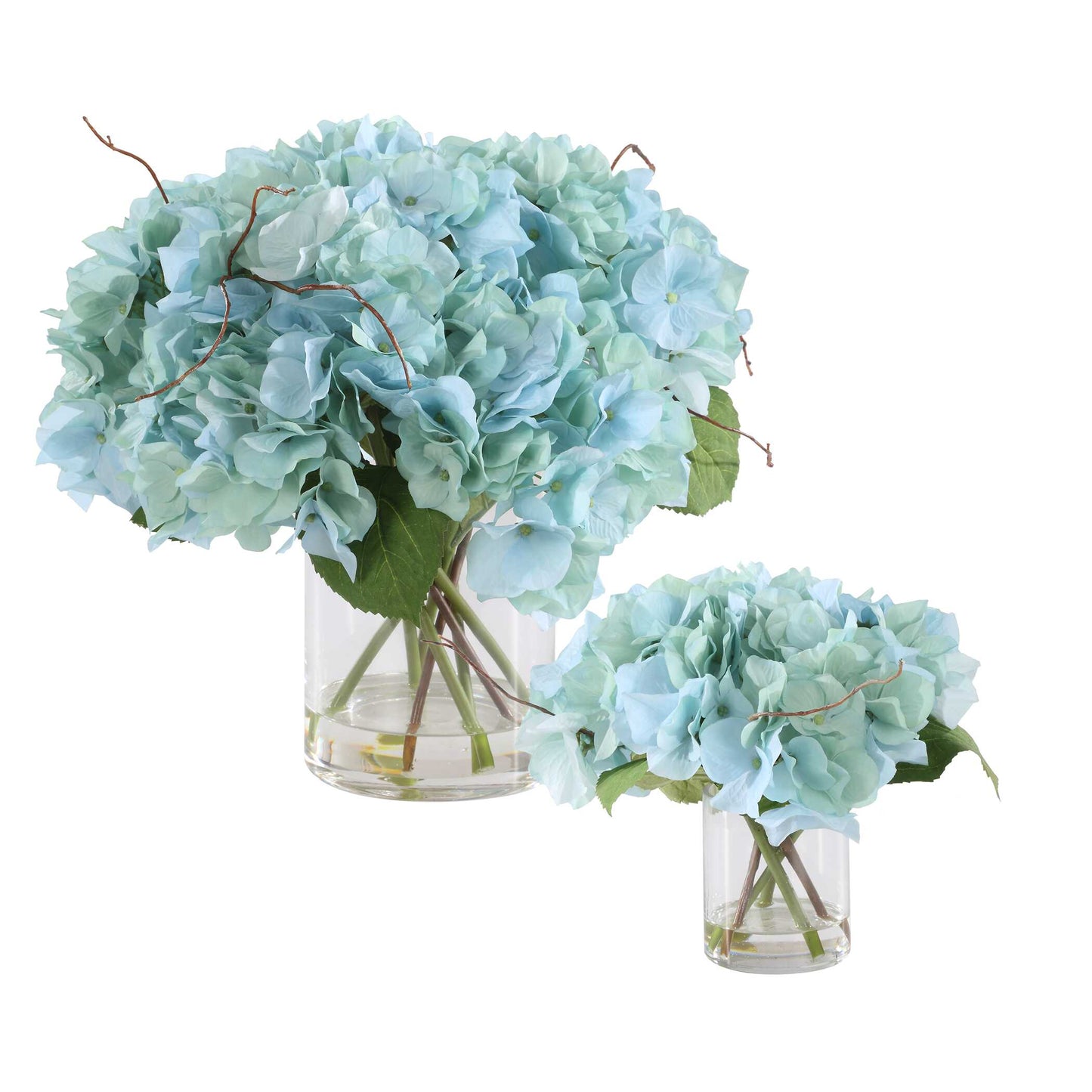 Tranquil Blooms In Glass Vases Set/2
