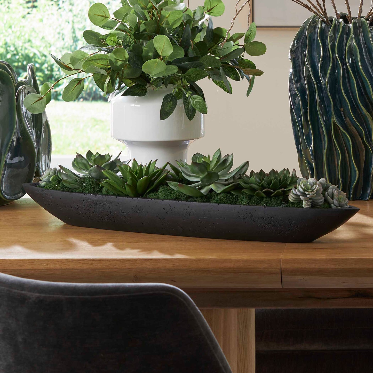 Verde Succulent Centerpiece In Bowl