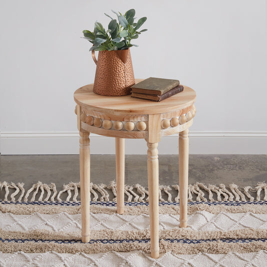 Natural Wood Side Table