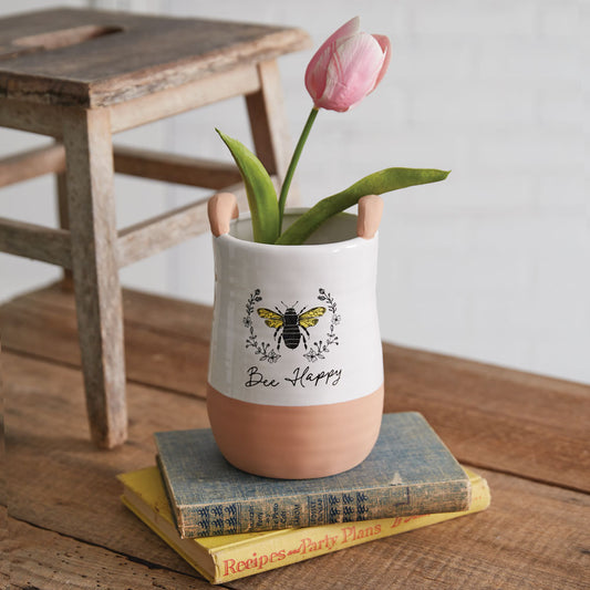 Bee Happy Jug Vase