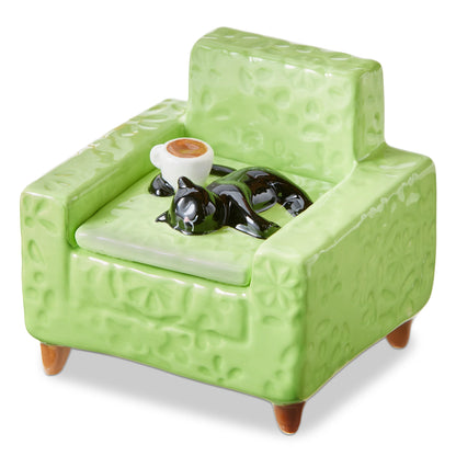 Black Cat Chair Trinket Box