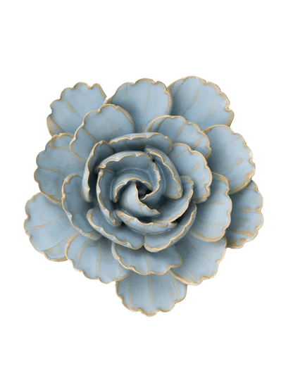 Robin's Egg Blue Peony Wall Flower