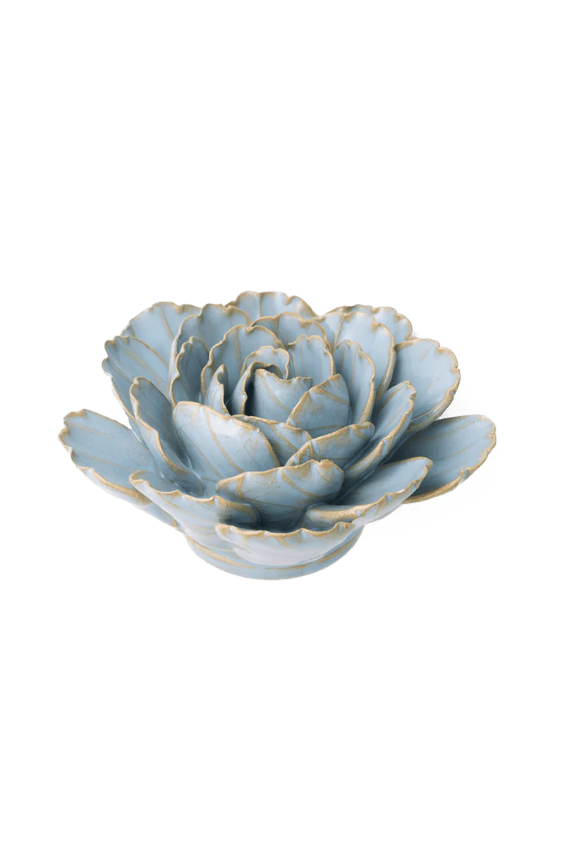 Robin's Egg Blue Peony Wall Flower