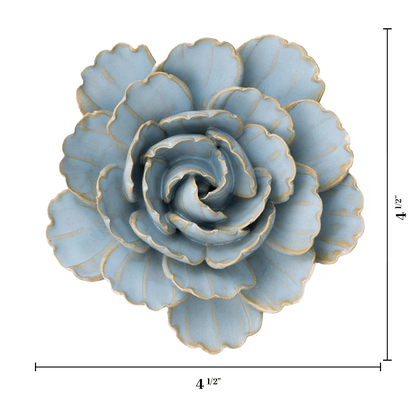 Robin's Egg Blue Peony Wall Flower