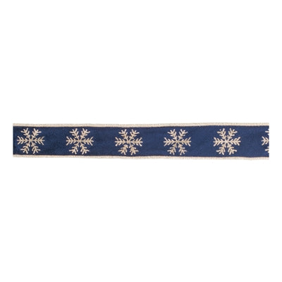 Blue Snowflake Ribbon- 1.5"x5yds