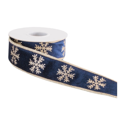 Blue Snowflake Ribbon- 1.5"x5yds