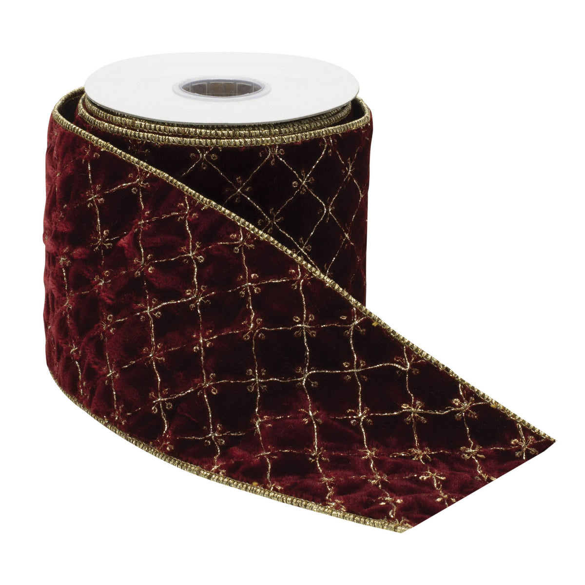 Burgundy Velvet Ribbon - 4" x 5yds