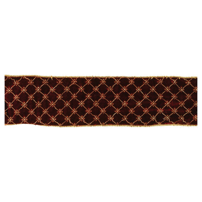 Burgundy Velvet Ribbon - 4" x 5yds