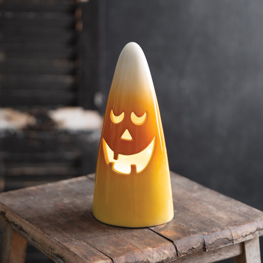 Candy Corn Jack-O-Lantern - Lights Up!