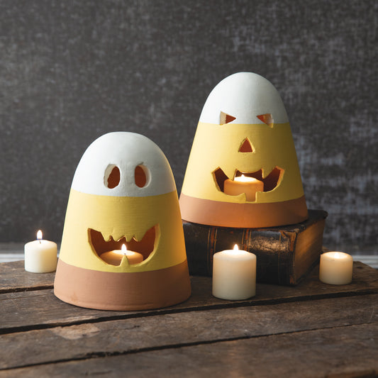 Candy Corn Luminaries- Set of 2