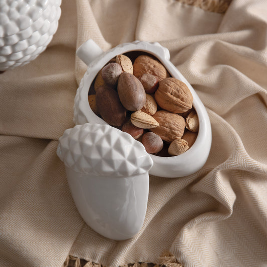 Porcelain Acorn Canister