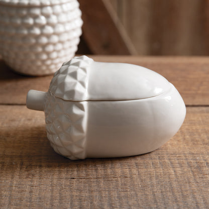 Porcelain Acorn Canister