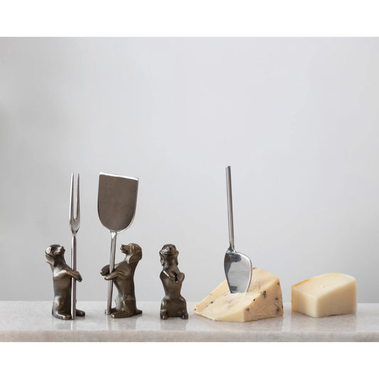 Cheese Knives Set w/ Dogs