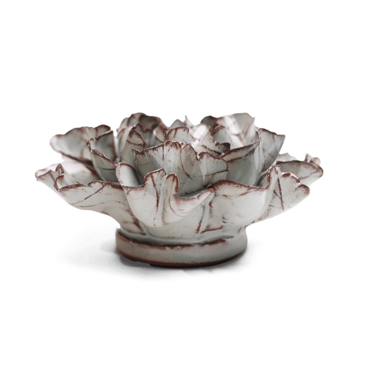 Chocolate Mint Lisianthus Ceramic Wall Flower