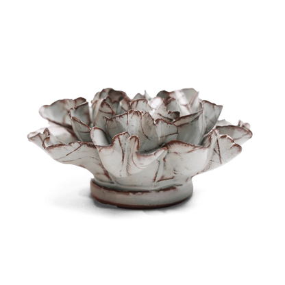 Chocolate Mint Lisianthus Ceramic Wall Flower