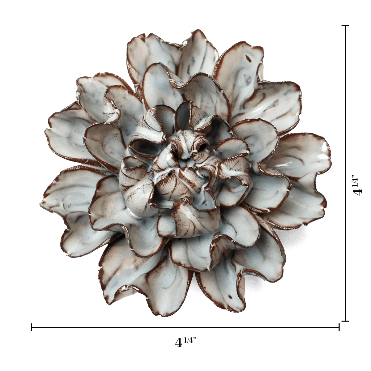 Chocolate Mint Lisianthus Ceramic Wall Flower