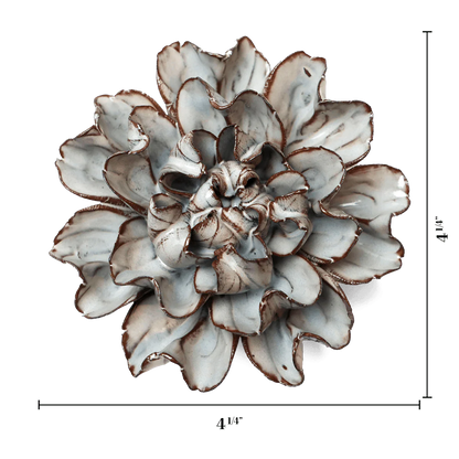 Chocolate Mint Lisianthus Ceramic Wall Flower