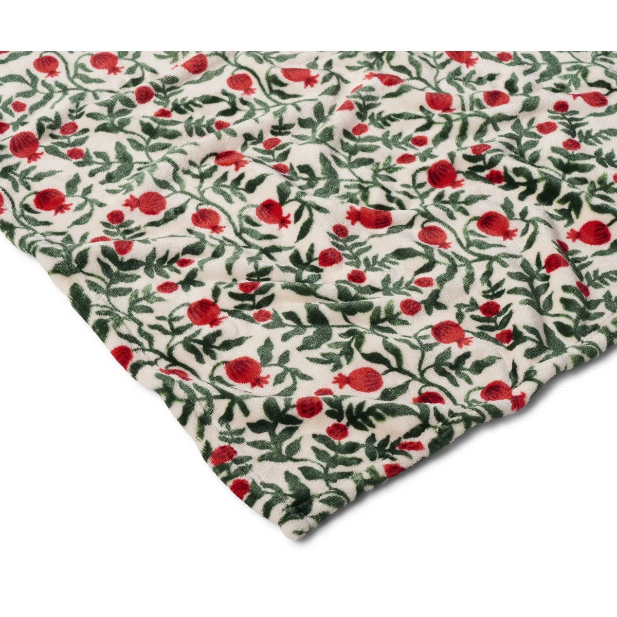Christmastide Pomegranate Fleece Blanket