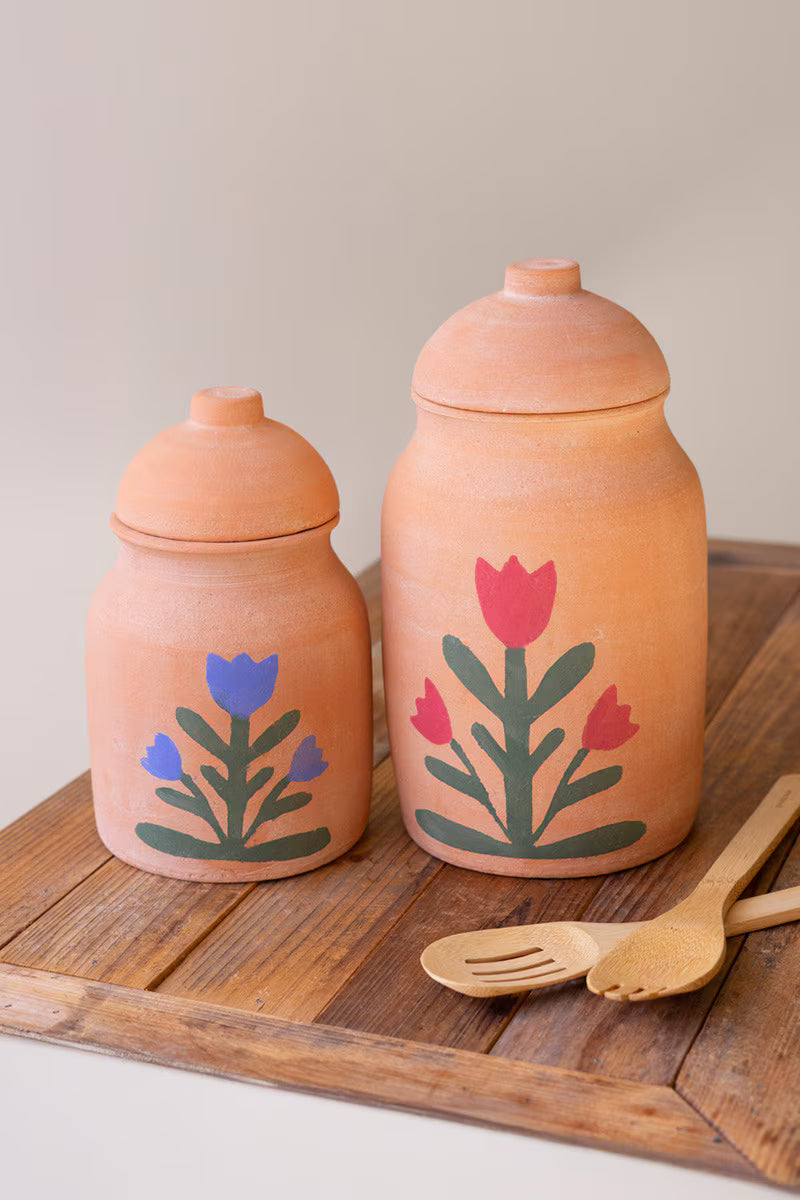 Clay Canister Set of 2