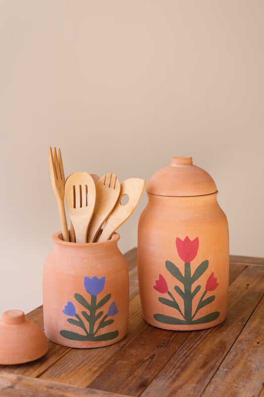 Clay Canister Set of 2