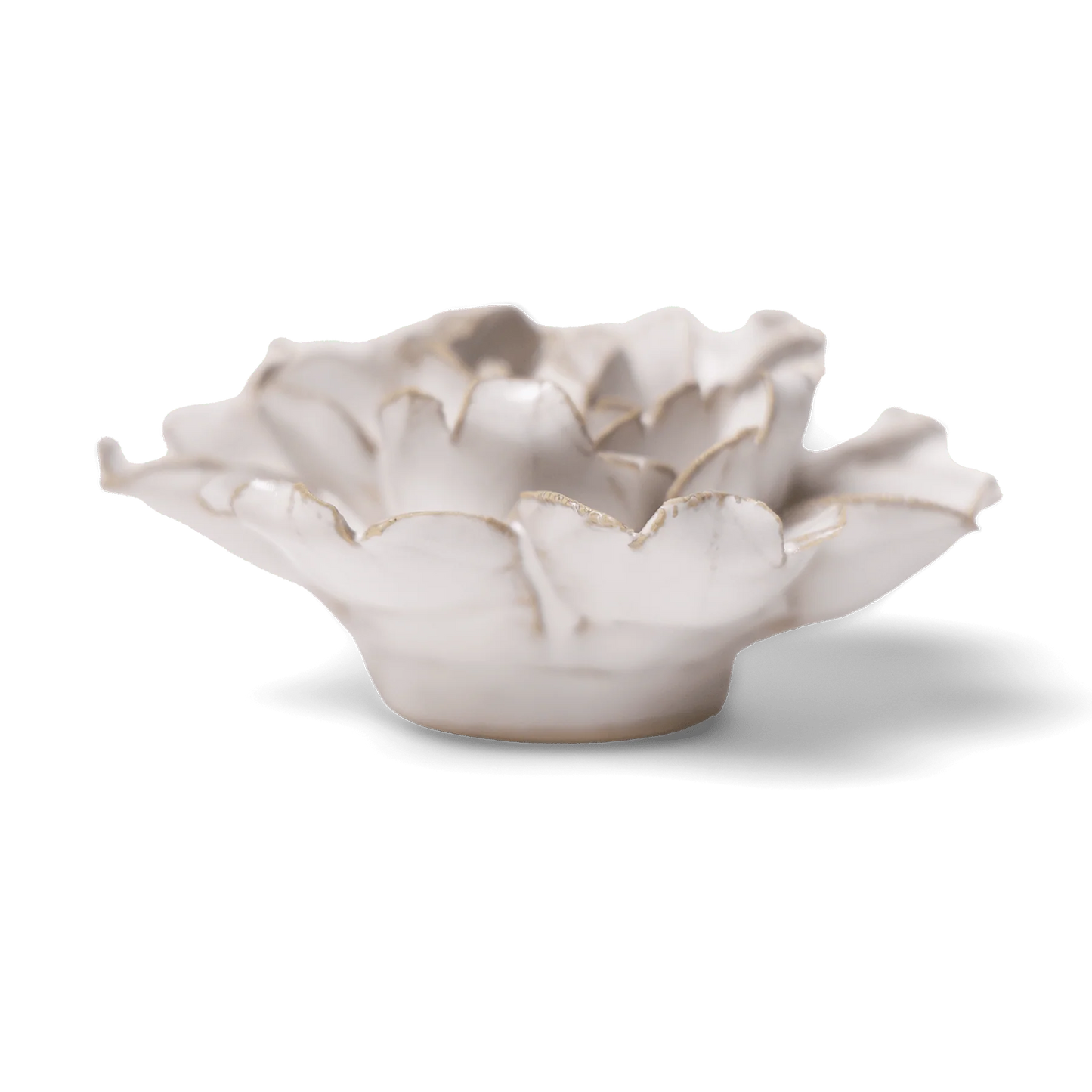 Coastal Ivory Rose Ceramic Wall Flower