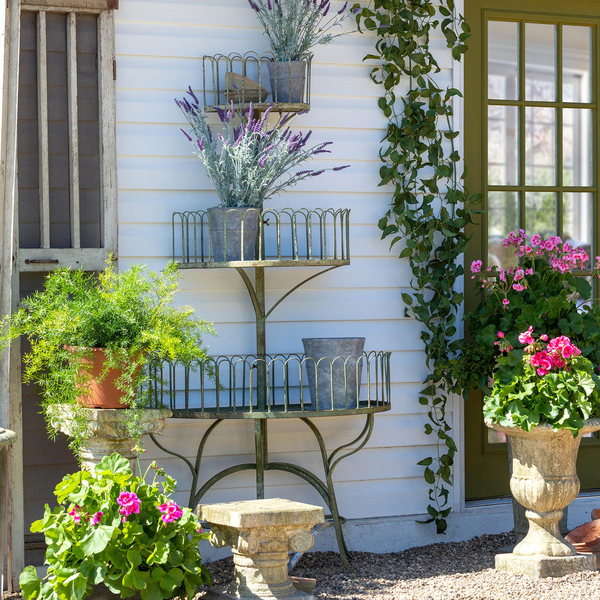 Iron Conservatory Tiered Shelf