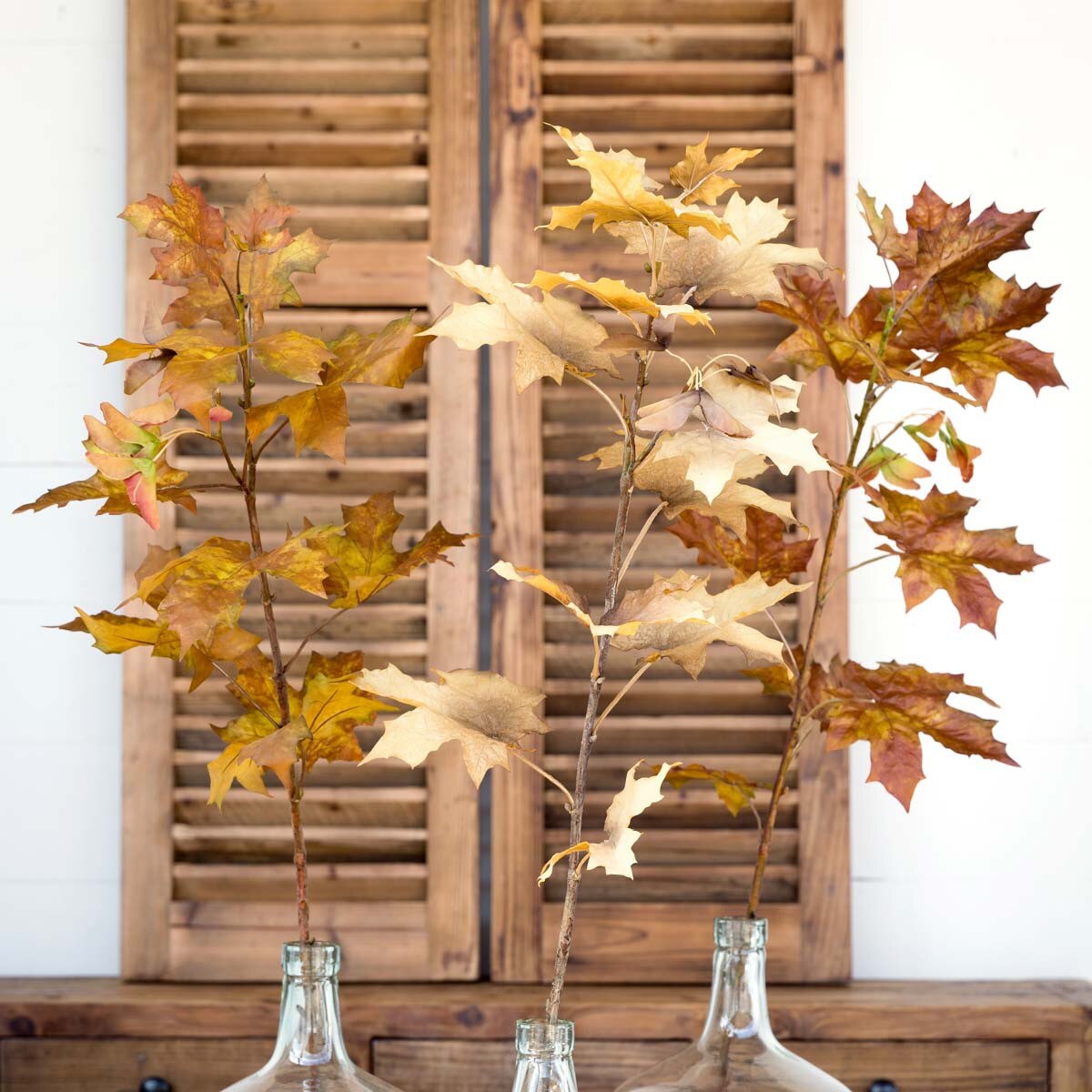 Crafted Autumn Leaves Stem Collection Close-up