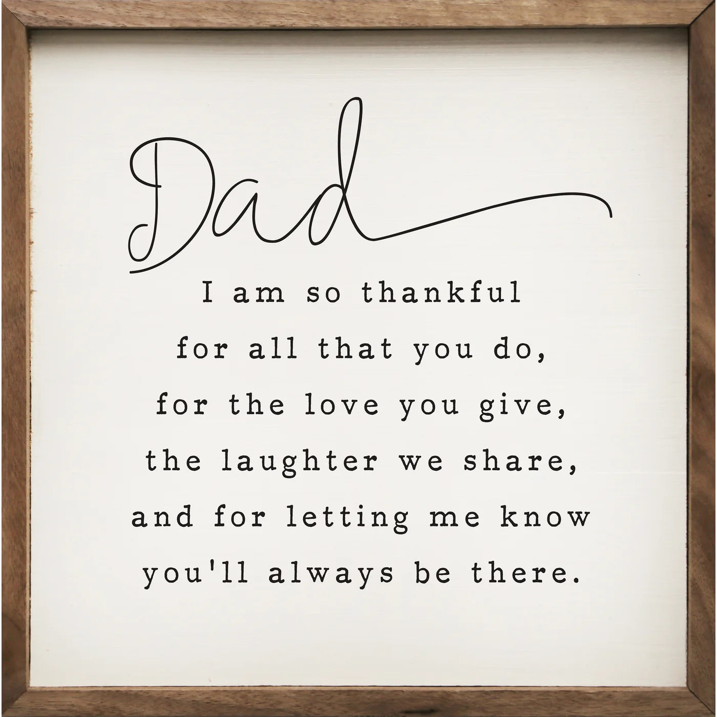 Thankful for Dad Wooden Art