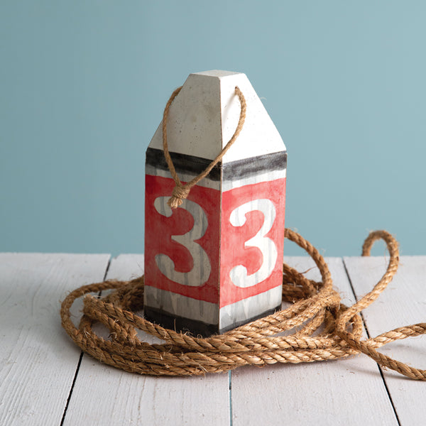 Coastal Elegance Wooden Buoy