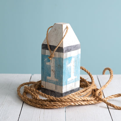 Coastal Elegance Wooden Buoy