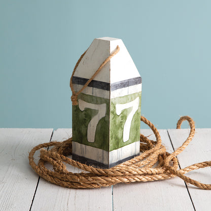 Coastal Elegance Wooden Buoy