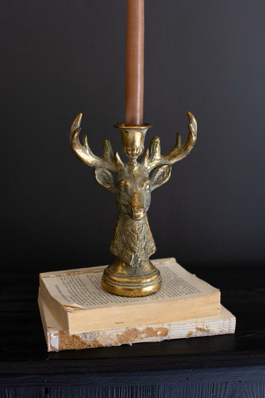 Deer Taper Candle Holders - Set of 2