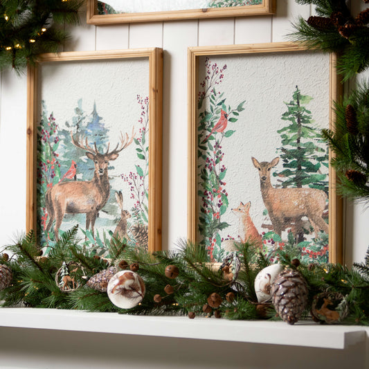 Deer Wall Decor Duo Mantel