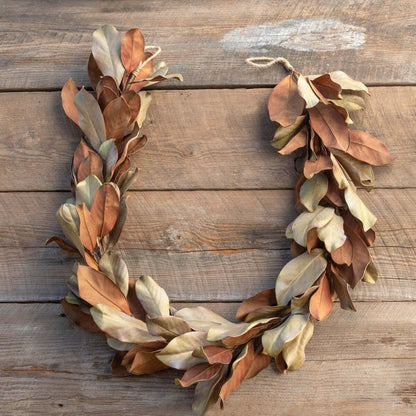 Dried-Look Magnolia Leaf Garland