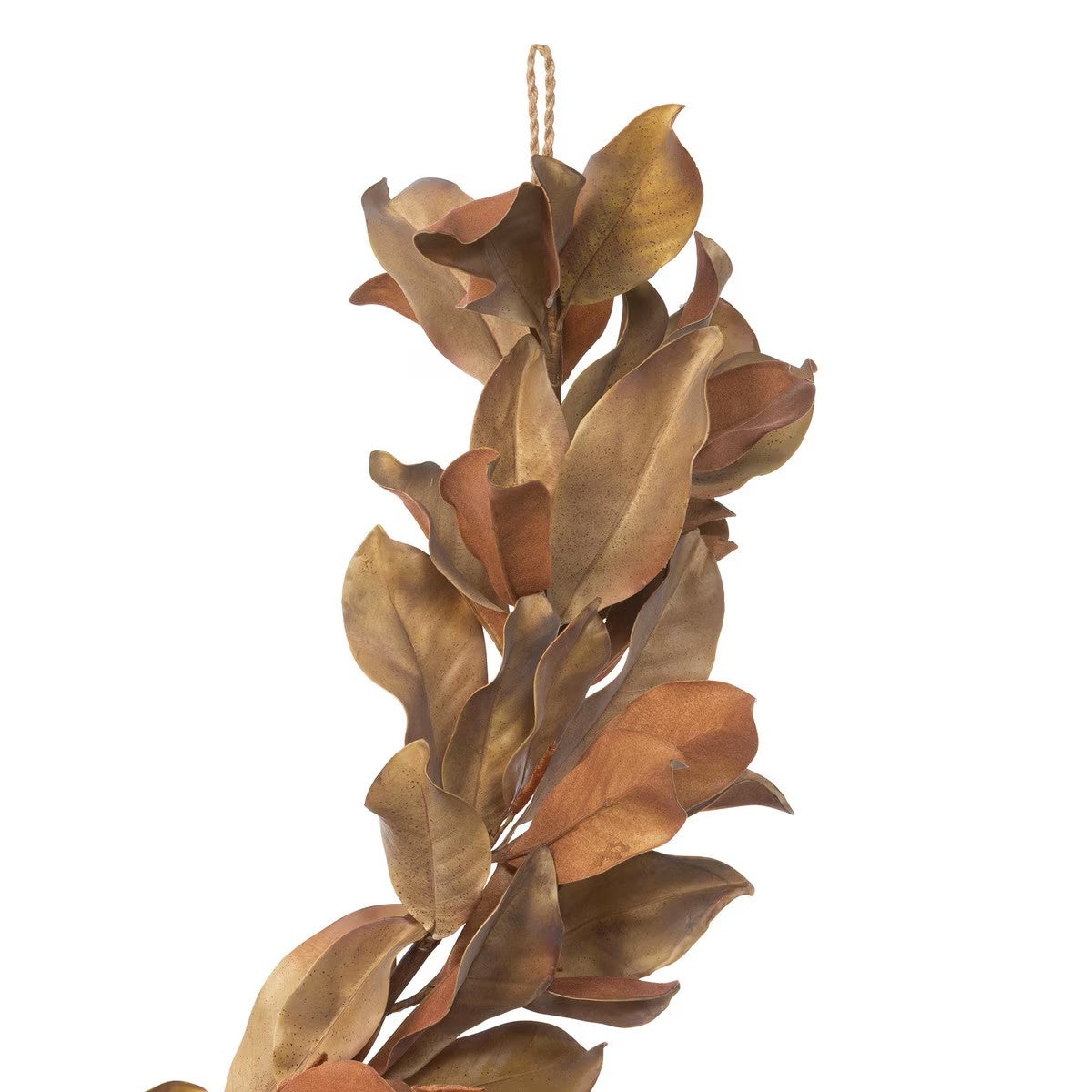 Dried-Look Magnolia Leaf Garland Close-up