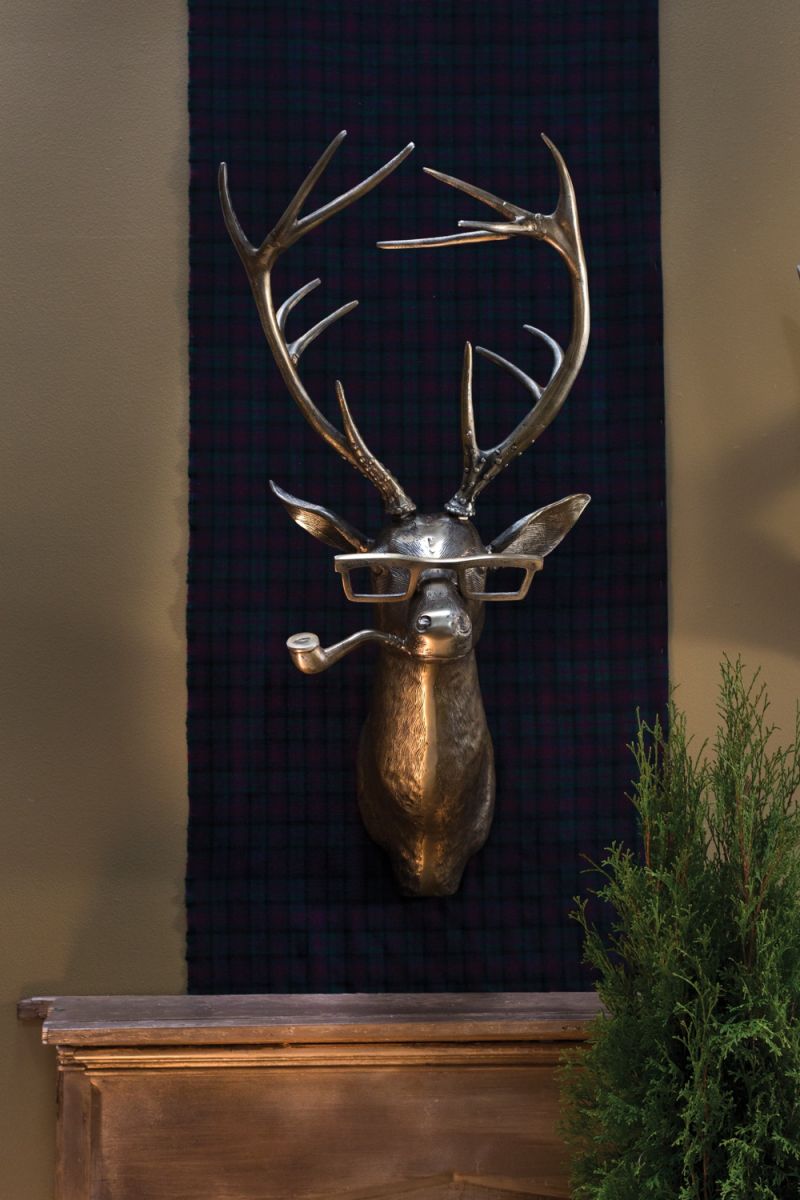 Frankie the Stag Wall Mount Tartan